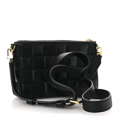 Louis Vuitton Damier Quilt Lambskin Troca Pochette Black 3 of 13