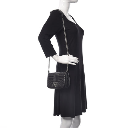 Prada Nappa Impunture Small Diagramme Crossbody Bag Nero Black 2 of 10