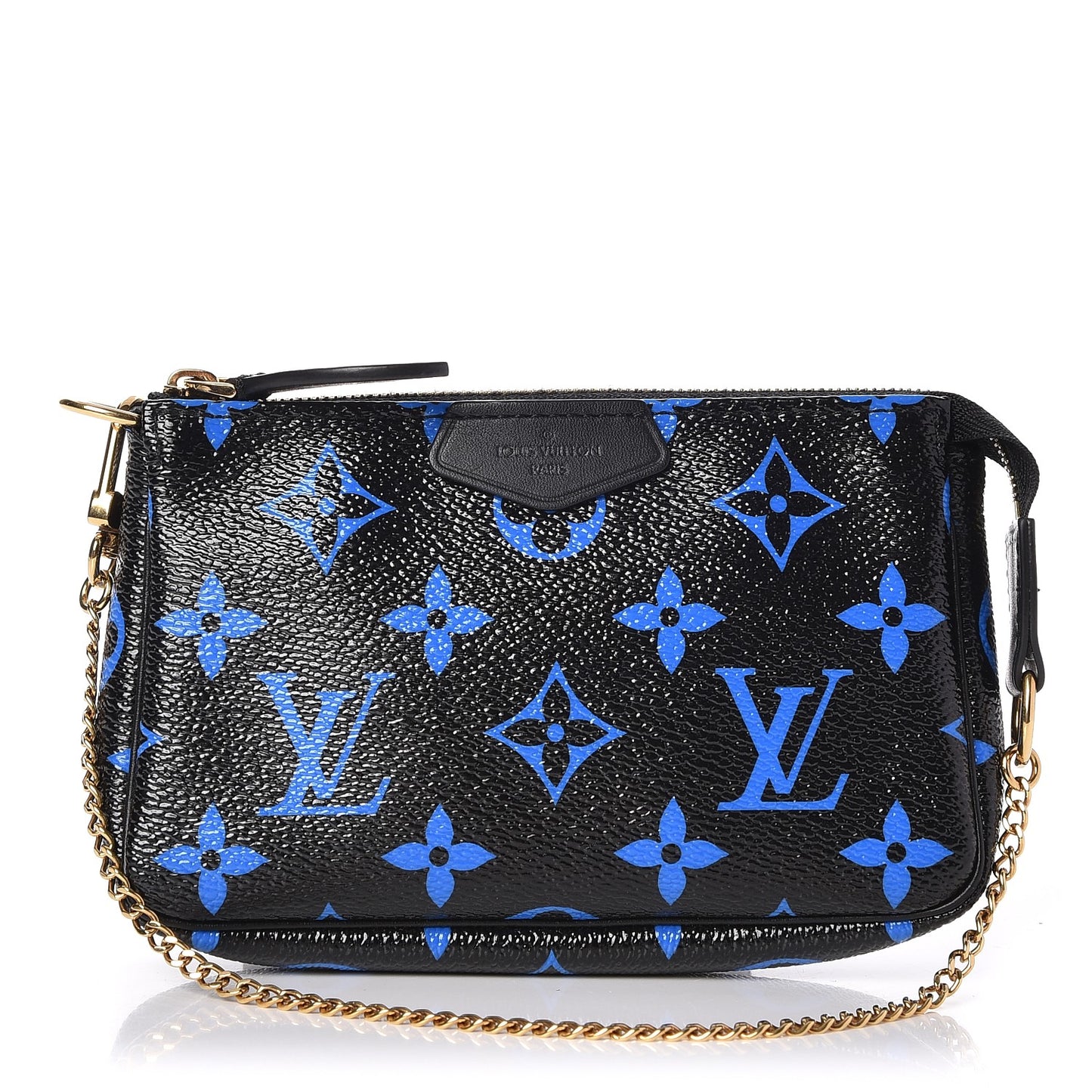Colored Monogram Mini Pochette Accessories Blue Black