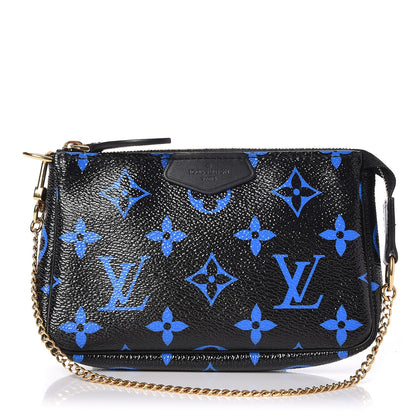 Louis Vuitton Colored Monogram Mini Pochette Accessories Blue Black 1 of 6