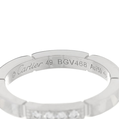Cartier 18K White Gold Diamond Maillon Panthere Wedding Band Ring 49 5 4 of 4