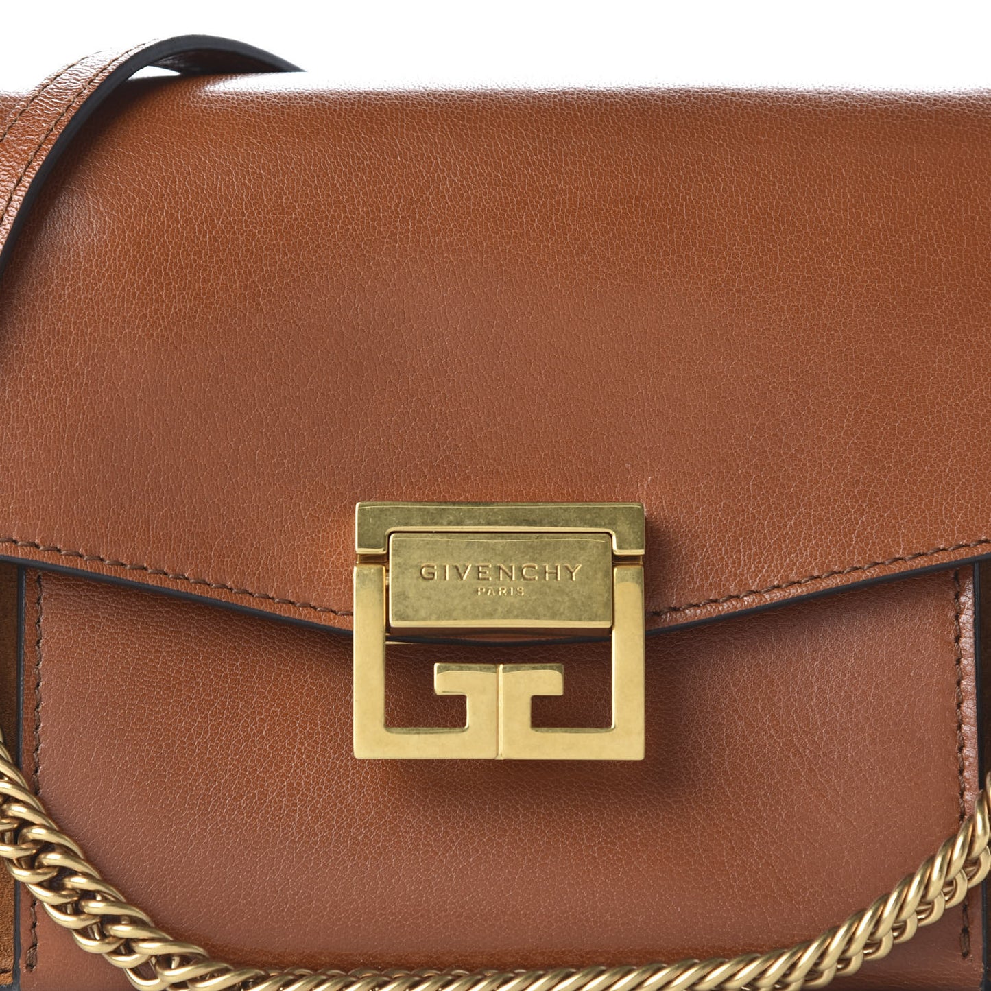 Goatskin Suede Small GV3 Shoulder Bag Amber Mastic