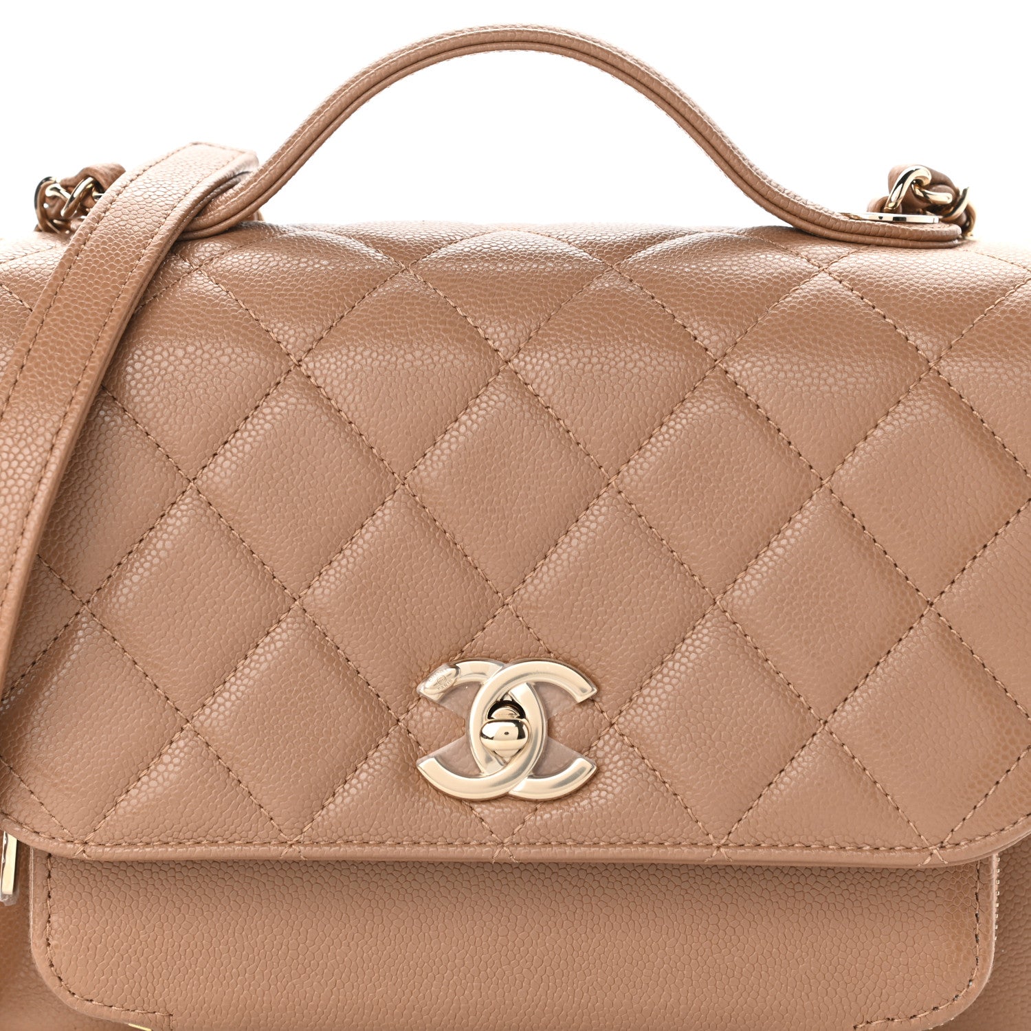 Chanel Caviar Quilted Medium Business Affinity Flap Beige 7 of 9