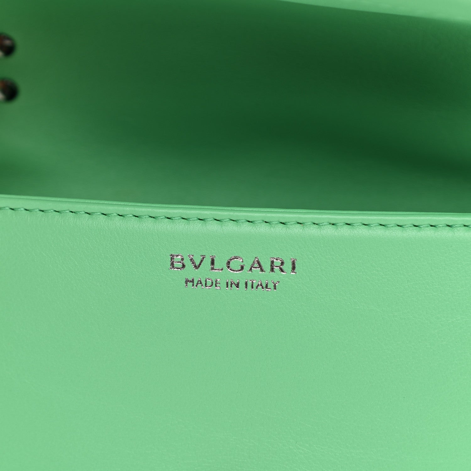 Bulgari Calfskin Matelasse Mini Serpenti Cabochon Crossbody Bag Peridot Green 7 of 10