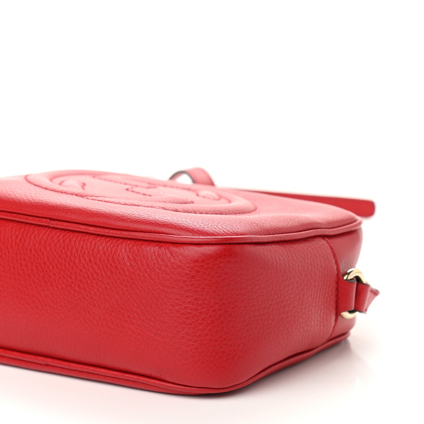 Pebbled Calfskin Small Soho Disco Bag Tabasco Red