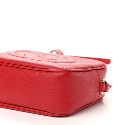 Gucci Pebbled Calfskin Small Soho Disco Bag Tabasco Red 9 of 9