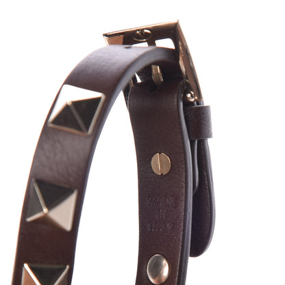 Valentino Garavani Vitello Rockstud Bracelet Cacao 4 of 4