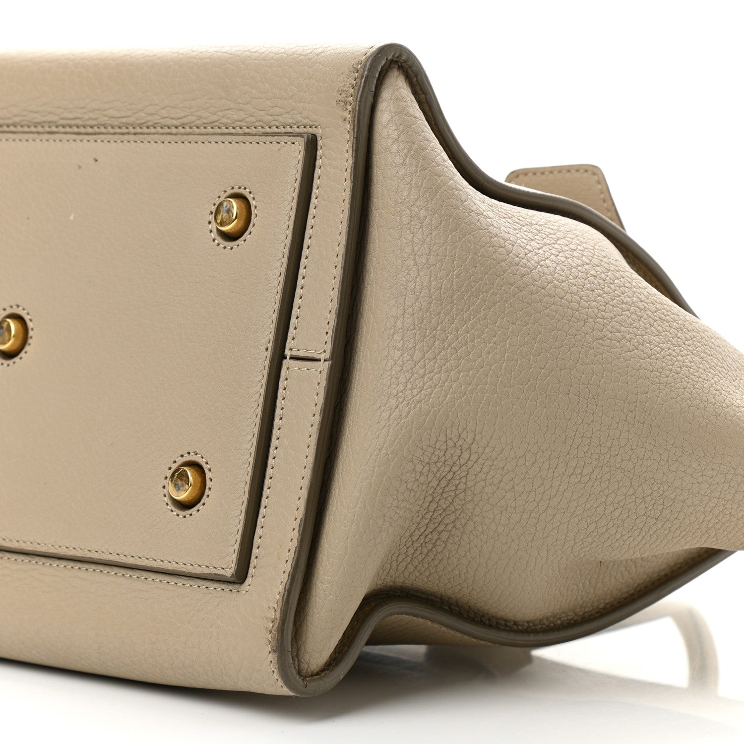 Celine Crisped Calfskin Tie Knot Tote Light Taupe 11 of 19