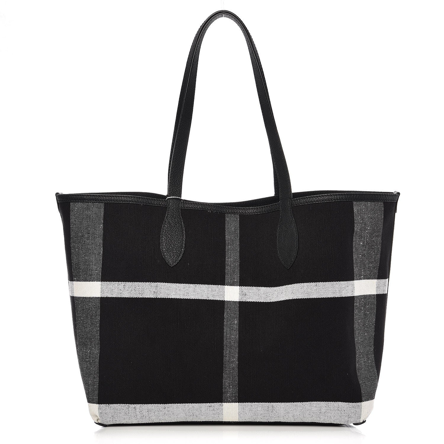 Burberry Coated Canvas Medium Reversible Doodle Tote Black 3 of 12