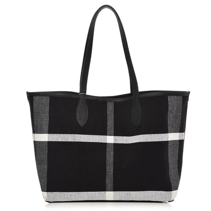 Burberry Coated Canvas Medium Reversible Doodle Tote Black 3 of 12
