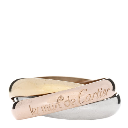 Cartier 18K Pink Yellow White Gold Classic Les Must De Cartier Trinity Ring 51 5.75 1 of 4