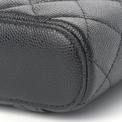 Chanel Caviar Quilted Small Vertical Coco Beauty Vanity Case With Chain Black 9 of 9