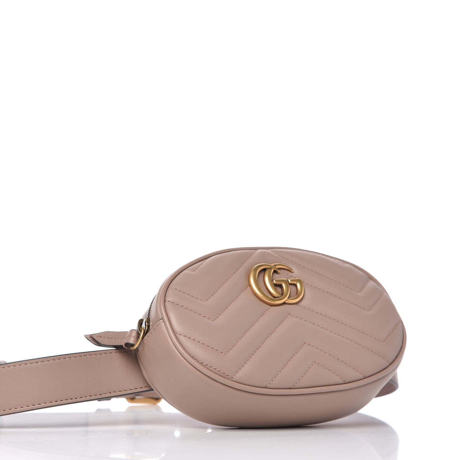 Gucci Calfskin Matelasse GG Marmont Belt Bag 85 34 Porcelain Rose 4 of 12