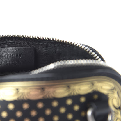 Gucci X SEGA Calfskin GUCCY Stars Mini Dome Shoulder Bag Black Gold 9 of 10