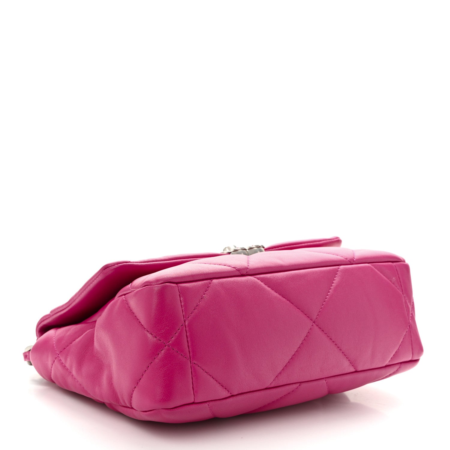 Chanel Lambskin Quilted Medium Chanel 19 Flap Dark Pink 4 of 10