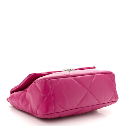 Chanel Lambskin Quilted Medium Chanel 19 Flap Dark Pink 4 of 10