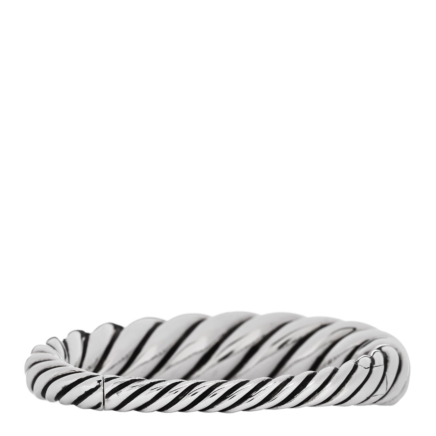 David Yurman Sterling Silver 17mm Pure Form Cable Bracelet 2 of 4
