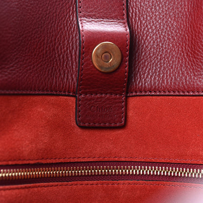Chloe Smooth Calfskin Medium Milo Shopping Tote Sienna Red 6 of 9