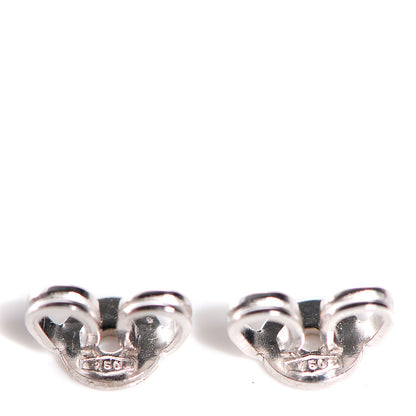 Gucci 18K White Gold GG Tissue Stud Earrings 7 of 8
