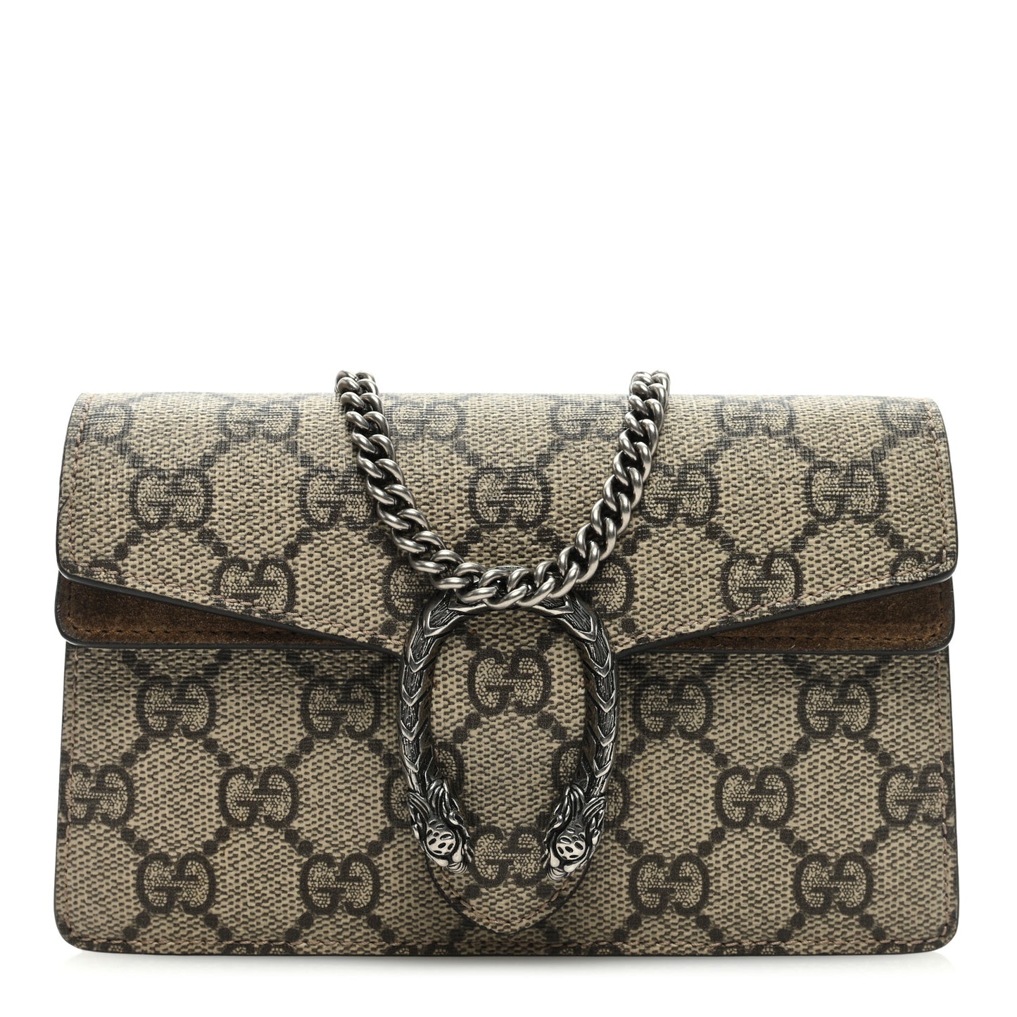 GG Supreme Monogram Super Mini Dionysus Shoulder Bag Taupe