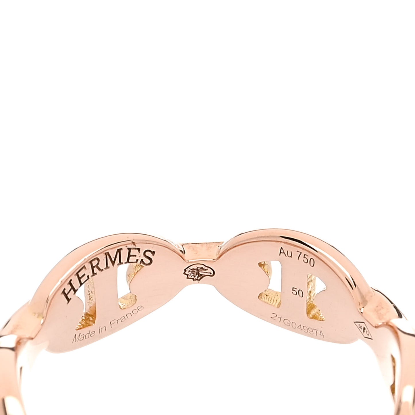 18K Rose Gold PM Chaine d'Ancre Enchainee Ring 50 5.25