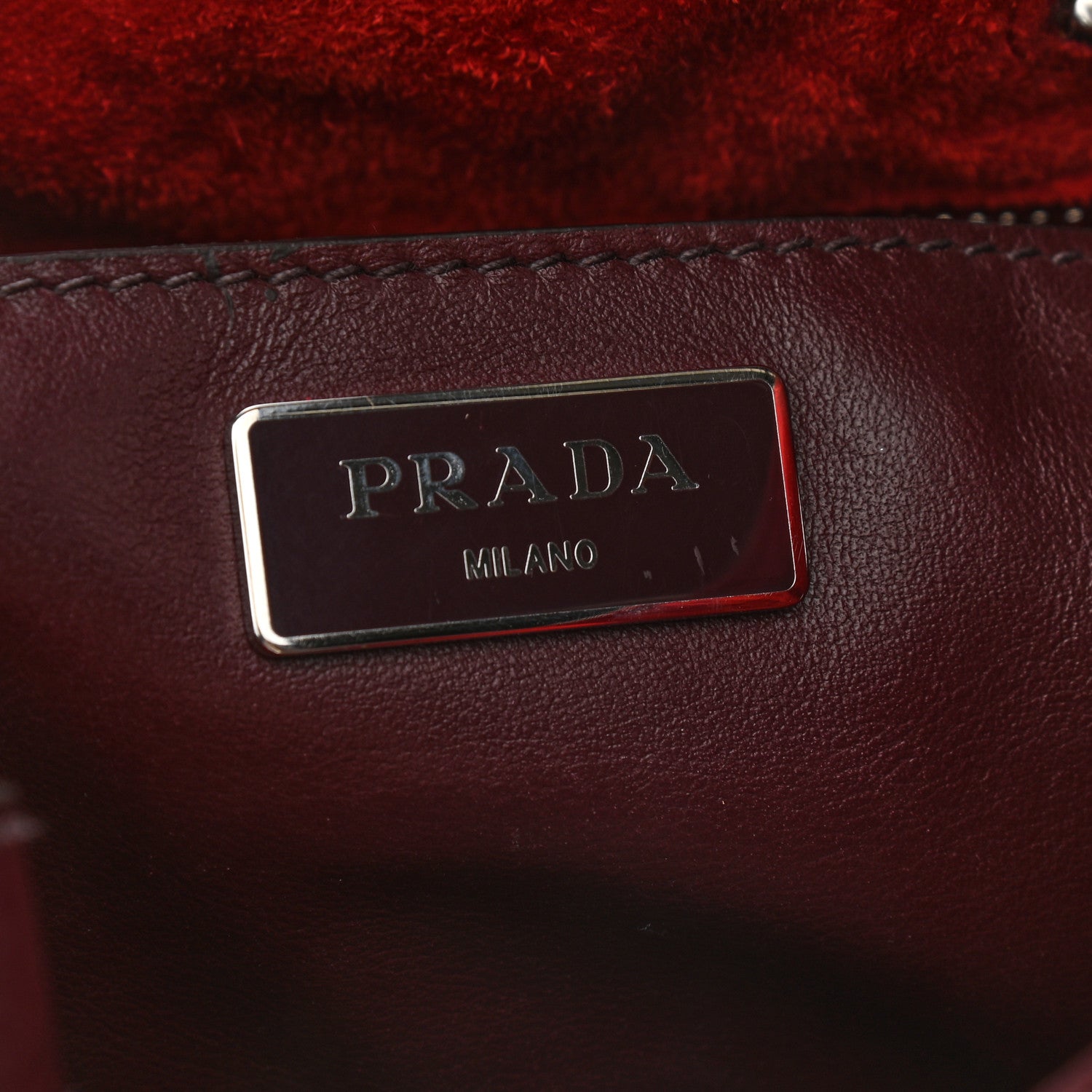 Prada Soft Calfskin Bucket Bag Granato 6 of 8