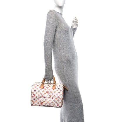 Louis Vuitton Watercolor Aquarelle Speedy 30 White 2 of 9