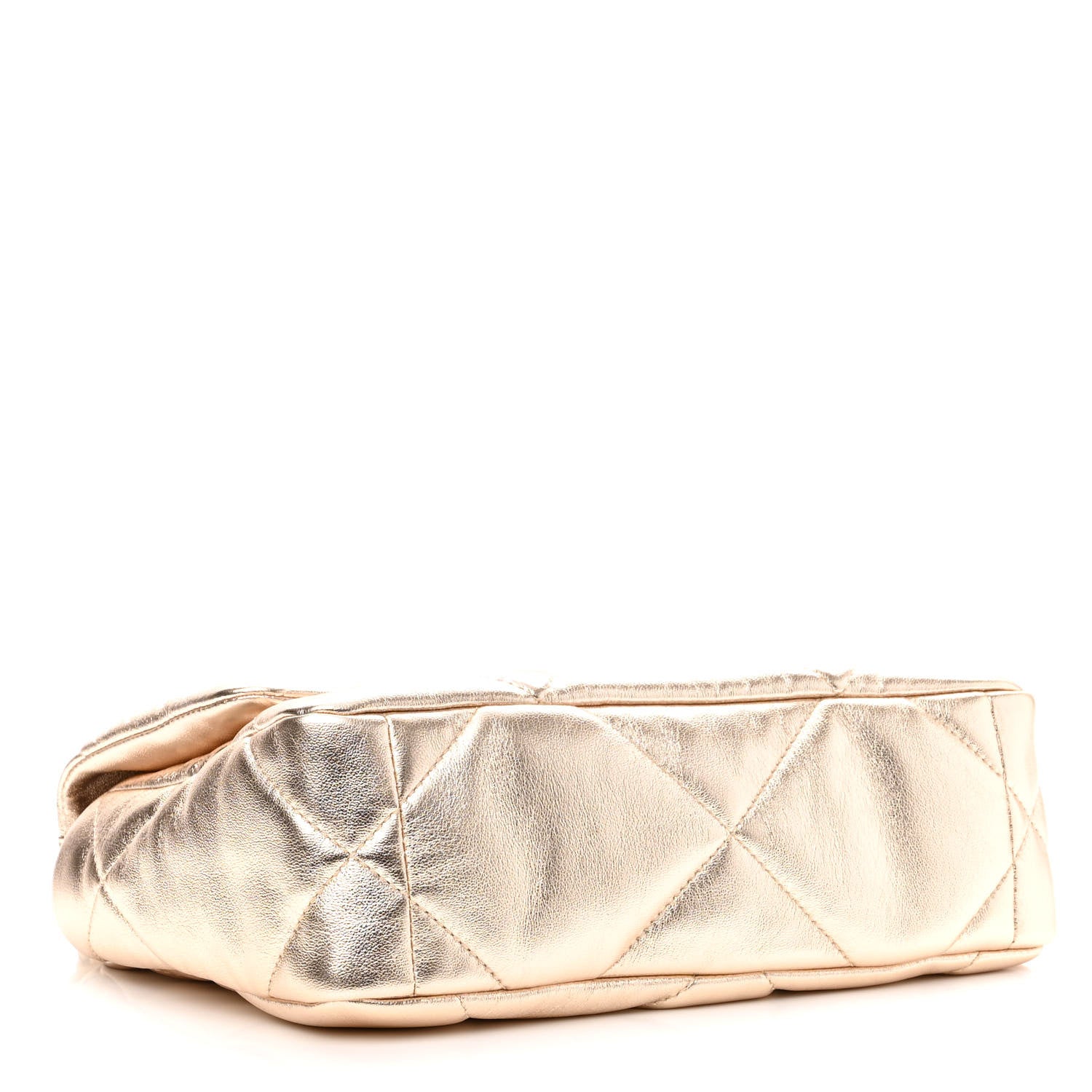 Chanel Metallic Lambskin Quilted Medium Chanel 19 Flap Gold 4 of 10