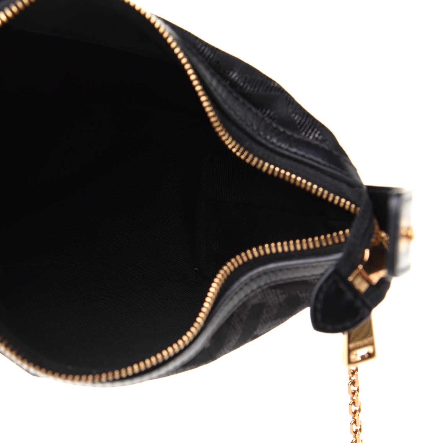 Versace Metallic Canvas La Greca Signature Mini Bag Black 5 of 10