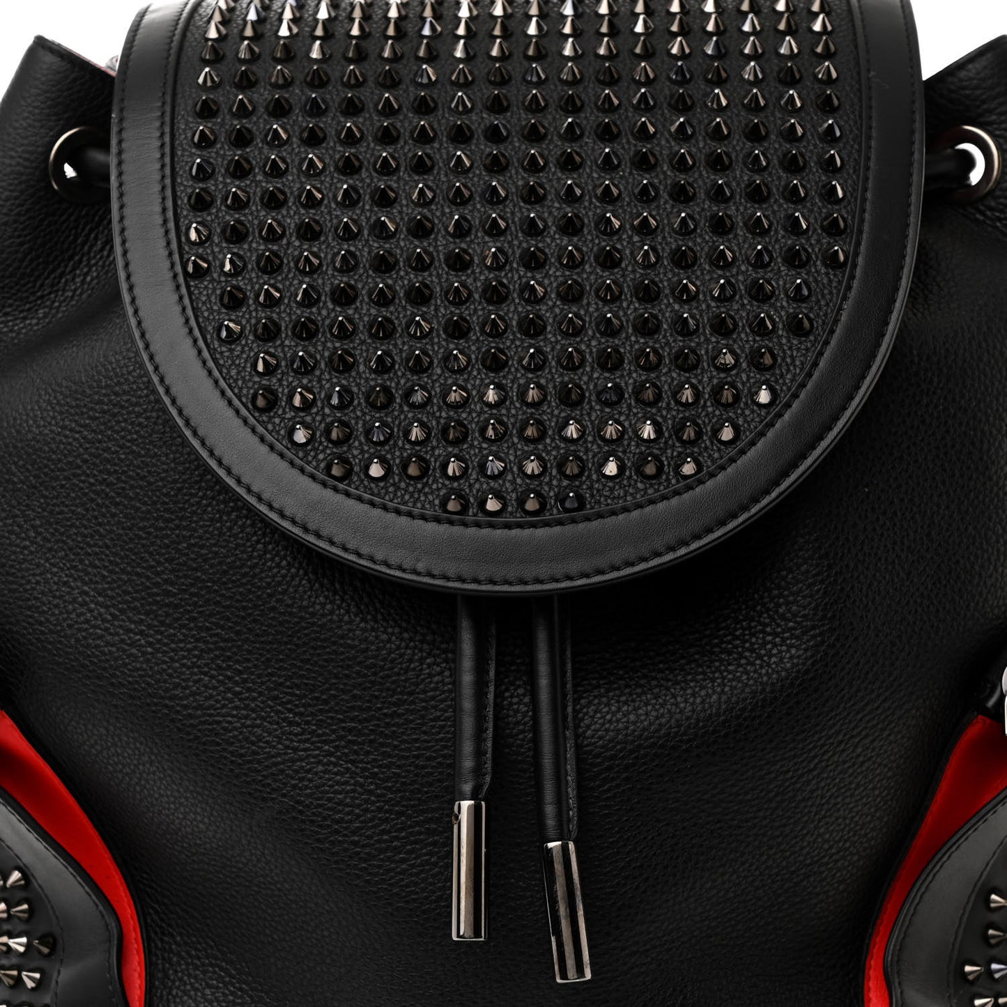 Calfskin Spiked Explorafunk Backpack Black
