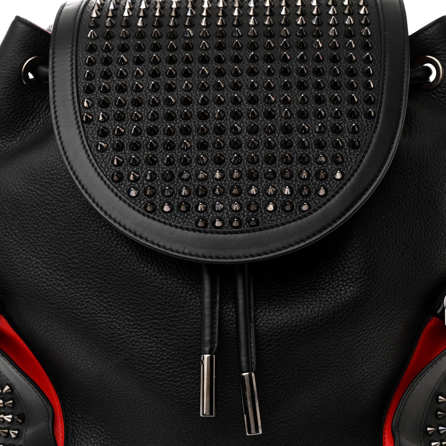 Christian Louboutin Calfskin Spiked Explorafunk Backpack Black 8 of 12