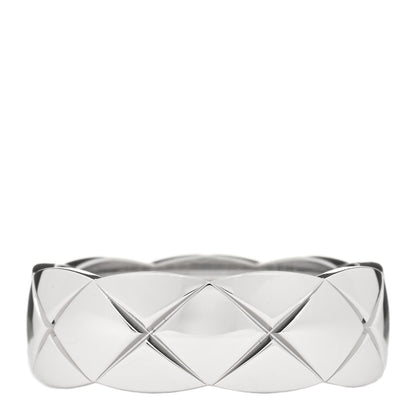 Chanel 18K White Gold Small Coco Crush Ring 53 6.5 1 of 4