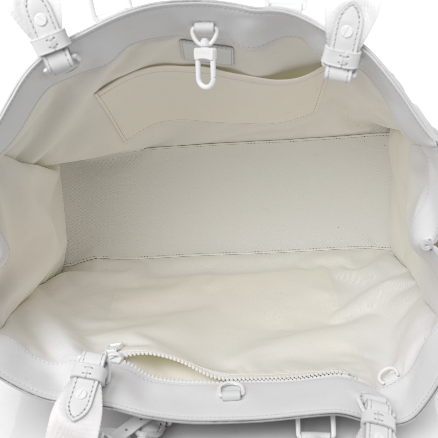 Louis Vuitton Calfskin LV Ornament Sac Plat 24H Optic White 5 of 10