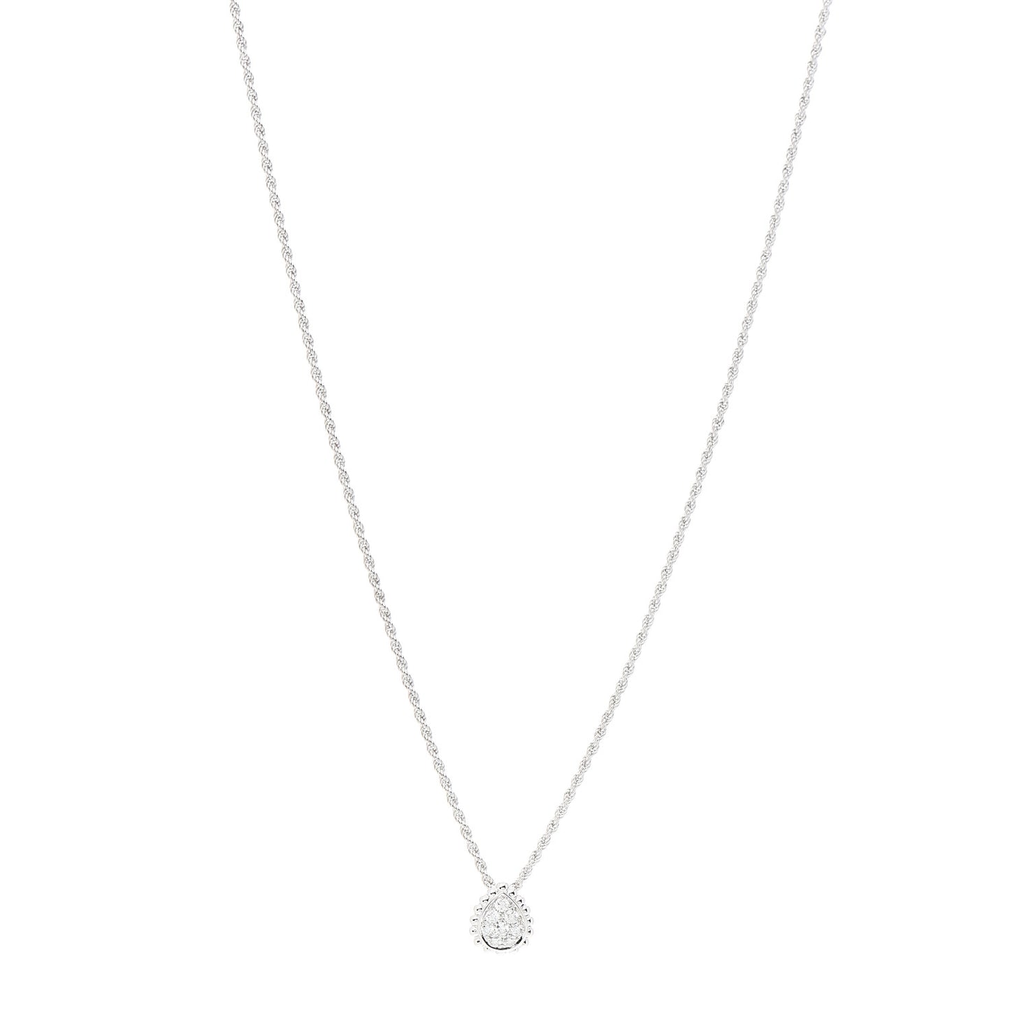 18K White Gold Diamond XS Serpent Boheme Necklace