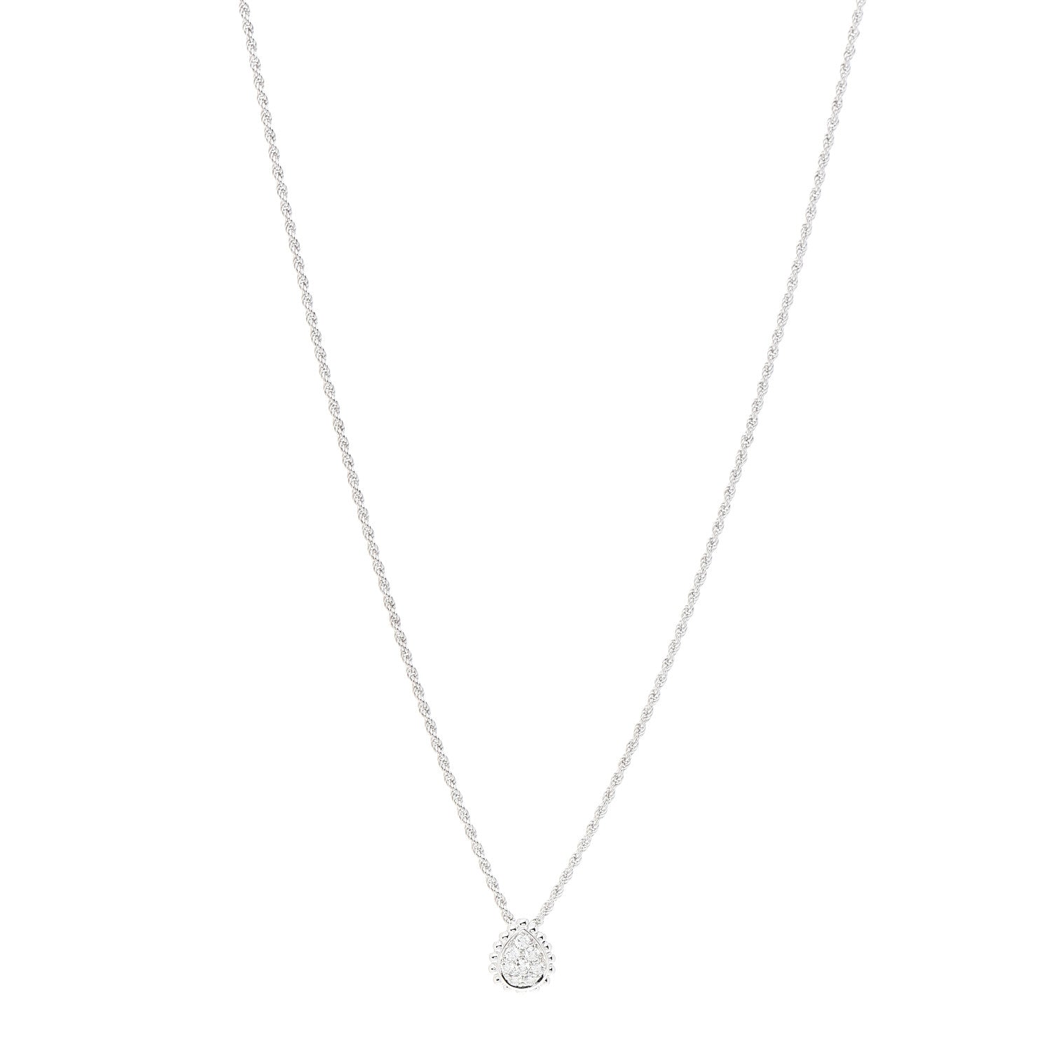 Boucheron 18K White Gold Diamond XS Serpent Boheme Necklace 1 of 6