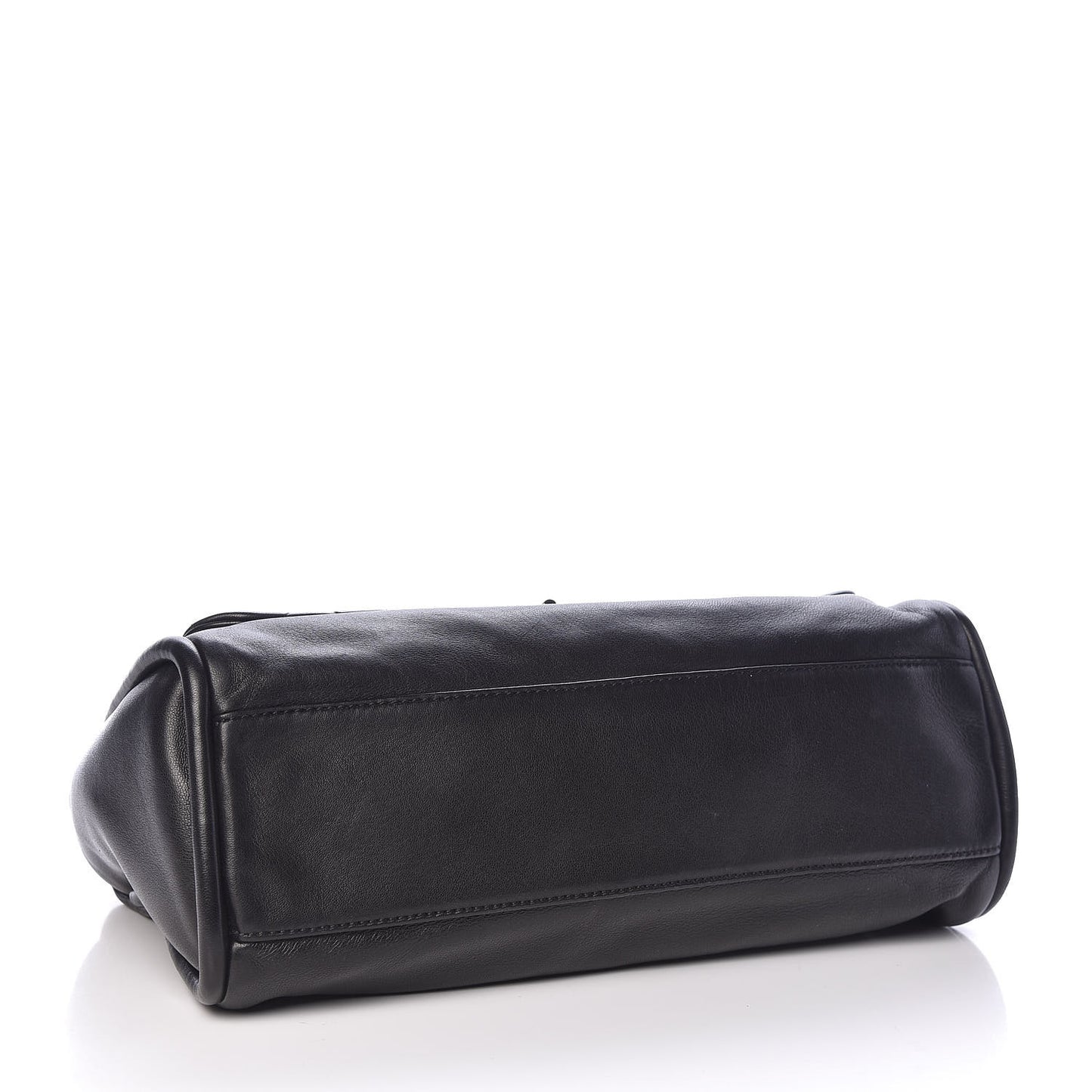 Lambskin Quilted Large Mademoiselle Double Flap Black