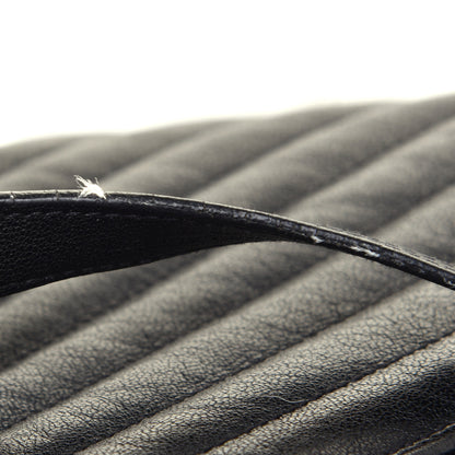 Saint Laurent Sheepskin Matelasse Chevron Monogram Monochrome Large College Satchel Black 14 of 14