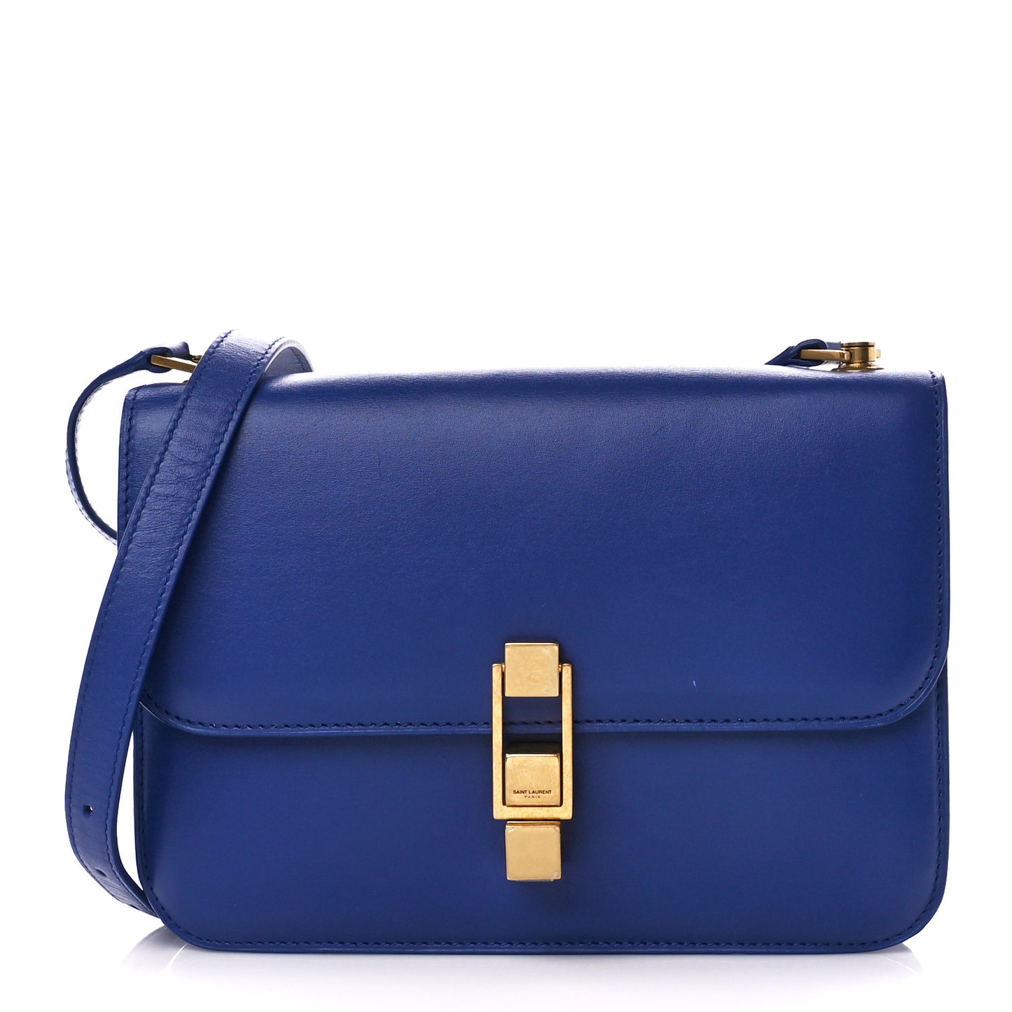 Smooth Calfskin Carre Satchel Royal Blue