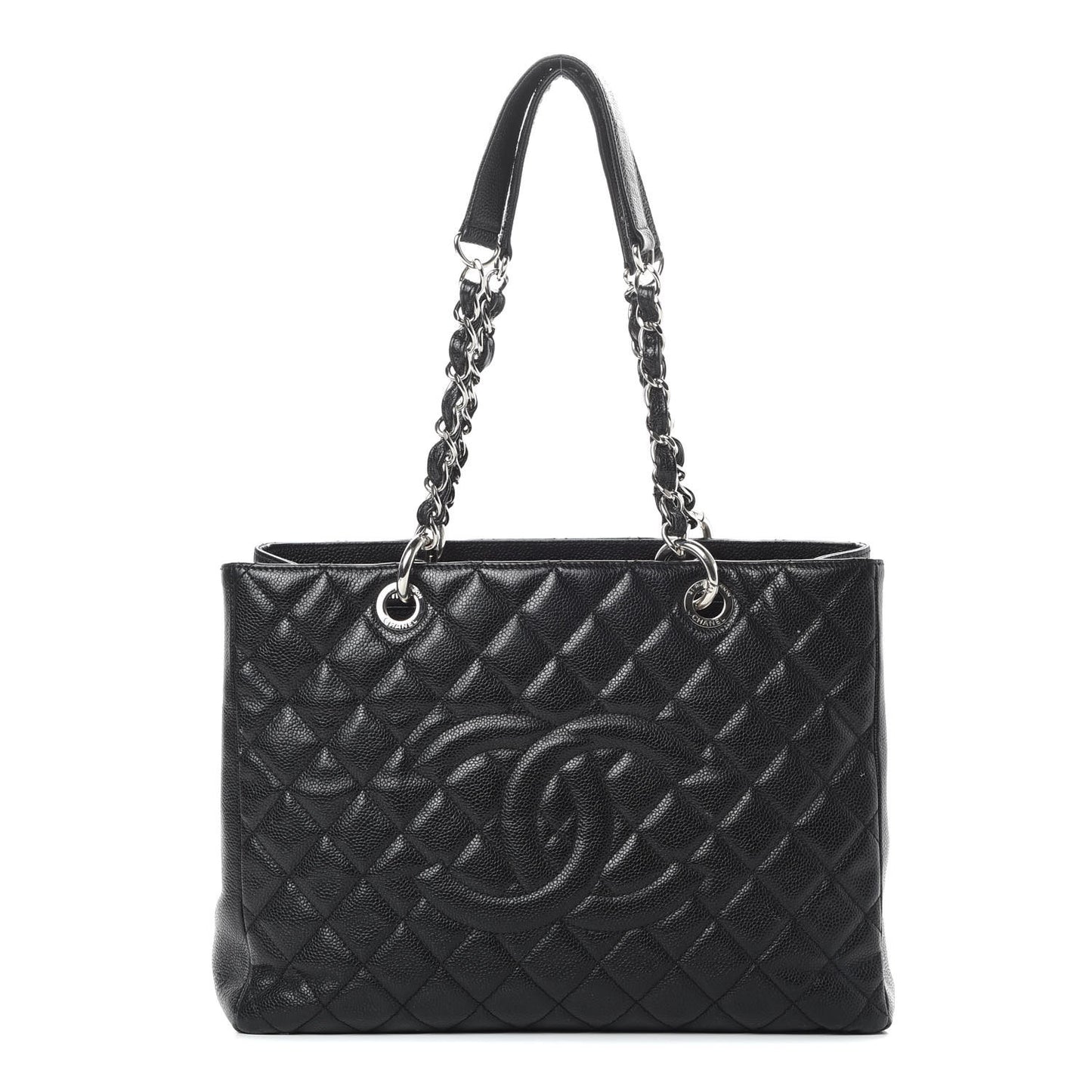 Caviar Quilted Grand Shopping Tote GST Black
