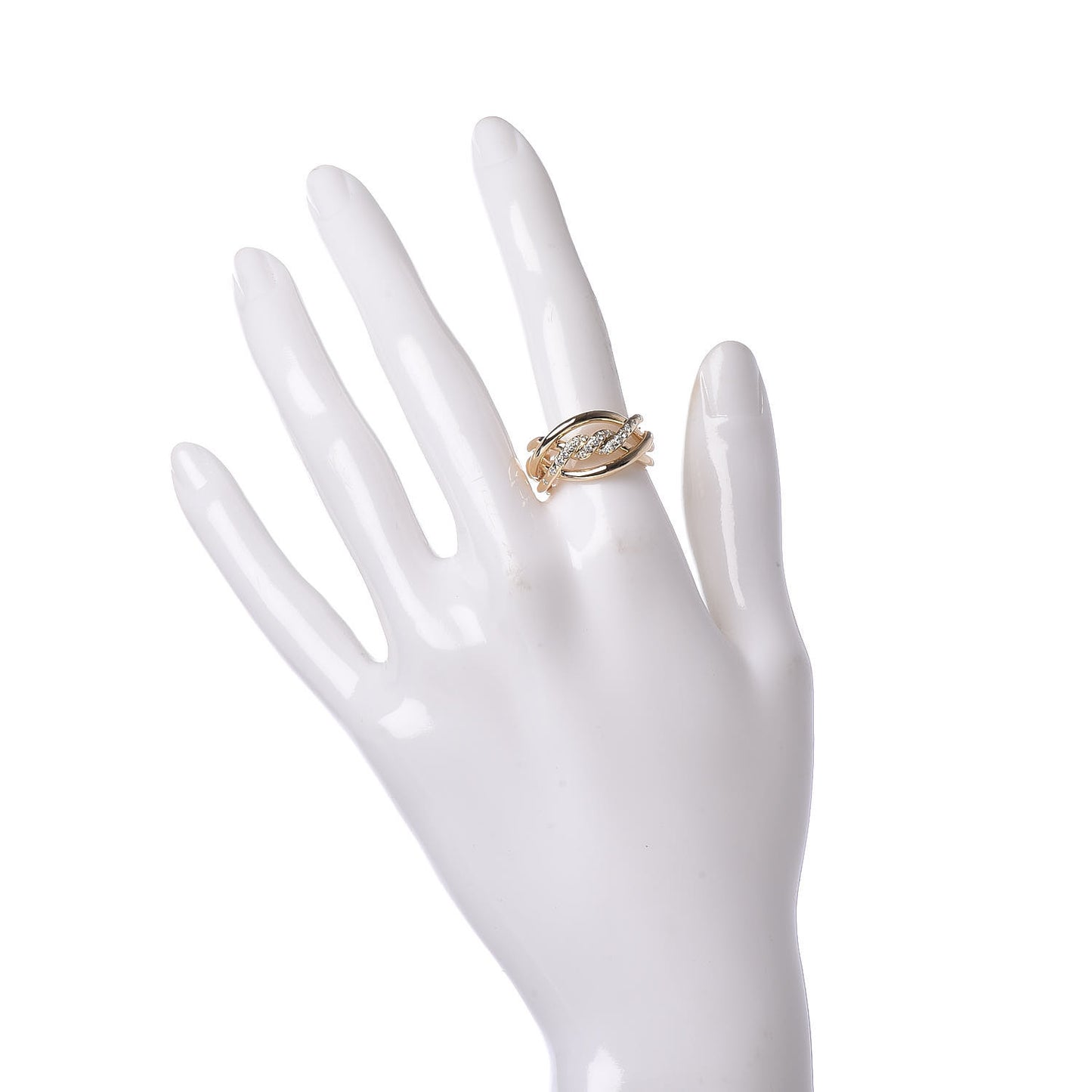18K Yellow Gold Diamond 11.5mm Continuance Ring 54 6.75