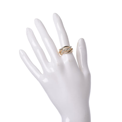 David Yurman 18K Yellow Gold Diamond 11.5mm Continuance Ring 54 6.75 2 of 6