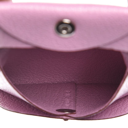 Hermes Chevre Mysore Bastia Coin Purse Mauve Sylvestre 5 of 8