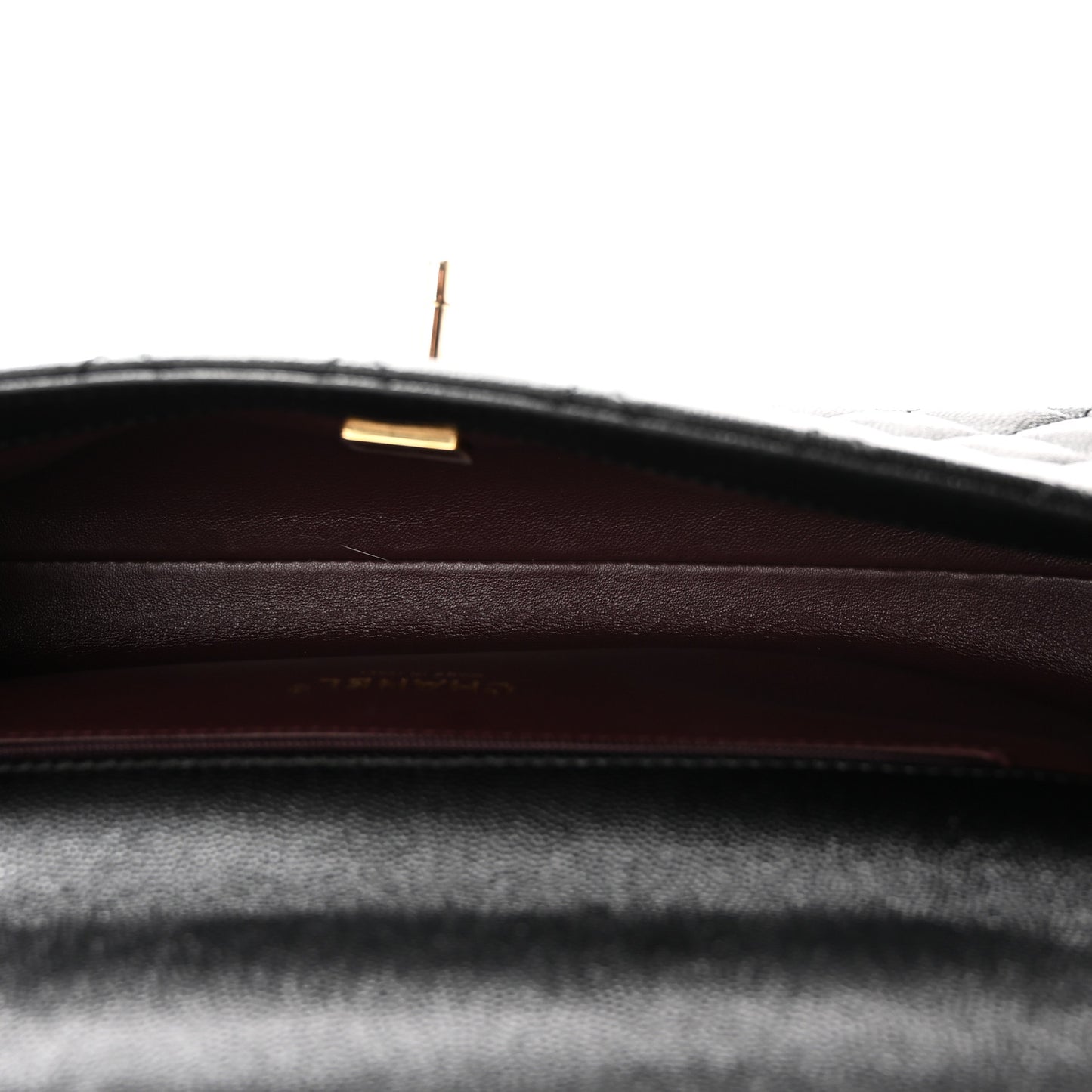 Caviar Quilted Maxi East West Coco Handle Flap Black