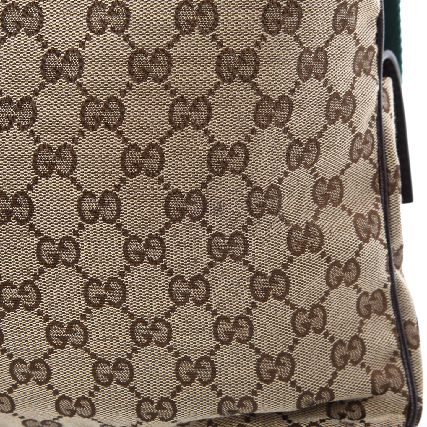Monogram Web Medium Double Pocket Messenger Bag Dark Brown