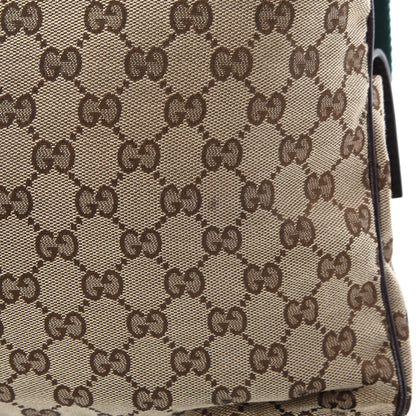 Gucci Monogram Web Medium Double Pocket Messenger Bag Dark Brown 10 of 10