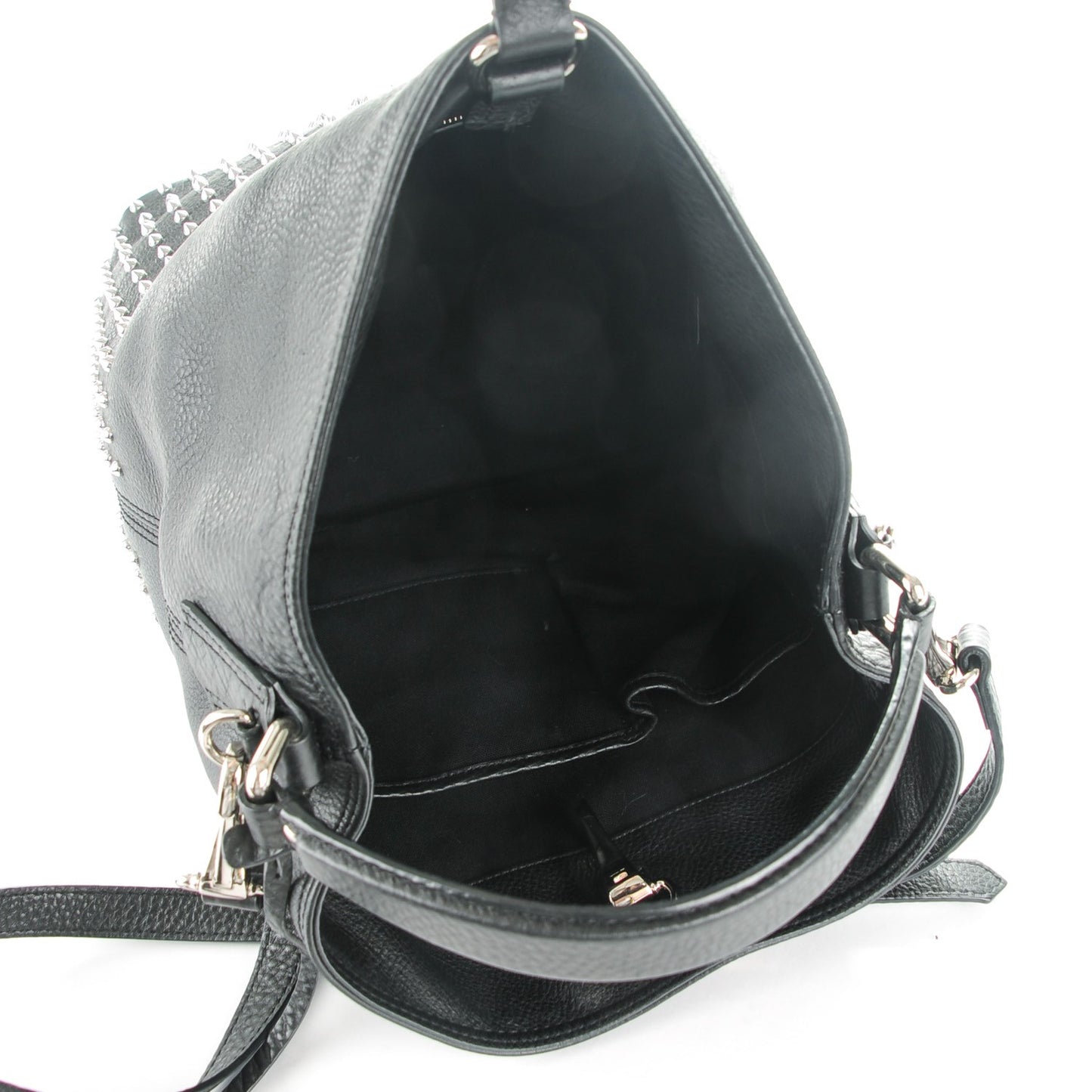 Calfskin Studded Medium Susanna Hobo Black