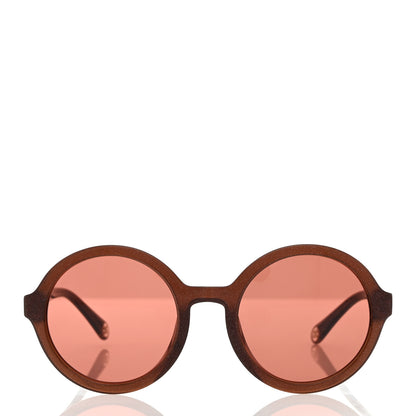 Chanel Acetate Polarized Round Glitter Sunglasses 5522U Brown 2 of 8