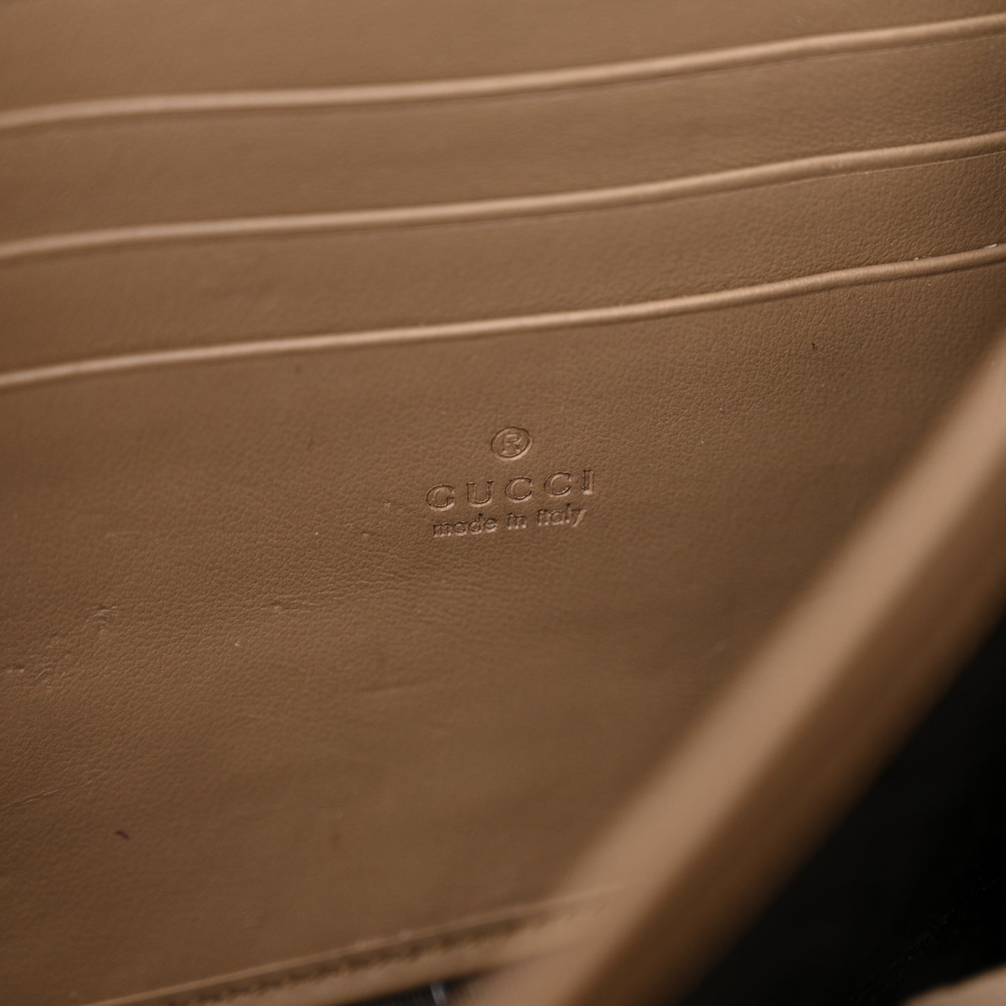 GG Supreme Monogram Mini Dionysus Chain Wallet Beige Taupe