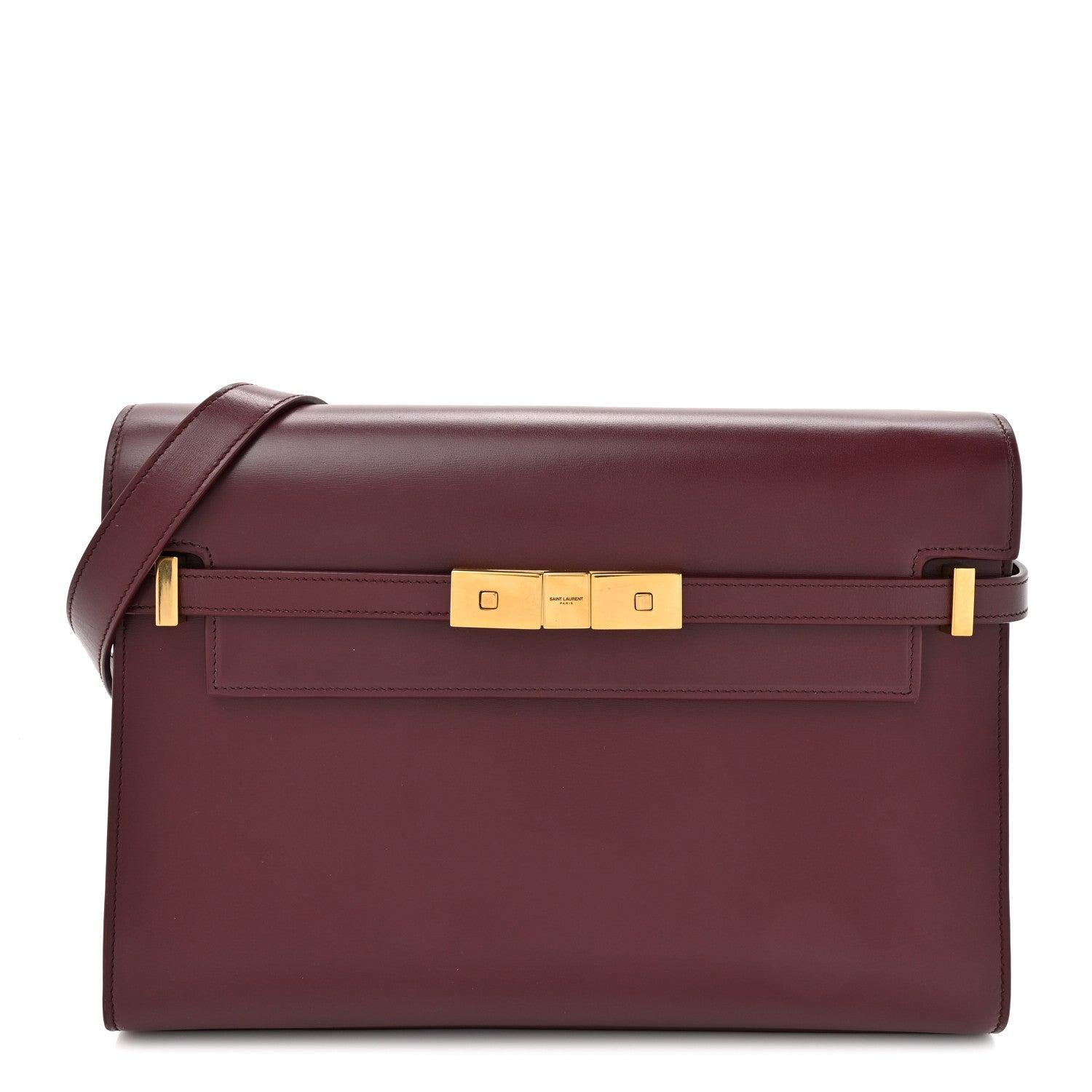 Saint Laurent Smooth Calfskin Manhattan Shoulder Bag Rouge Legion 1 of 13