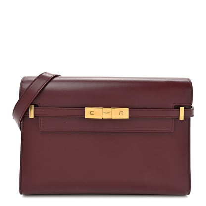 Saint Laurent Smooth Calfskin Manhattan Shoulder Bag Rouge Legion 1 of 13